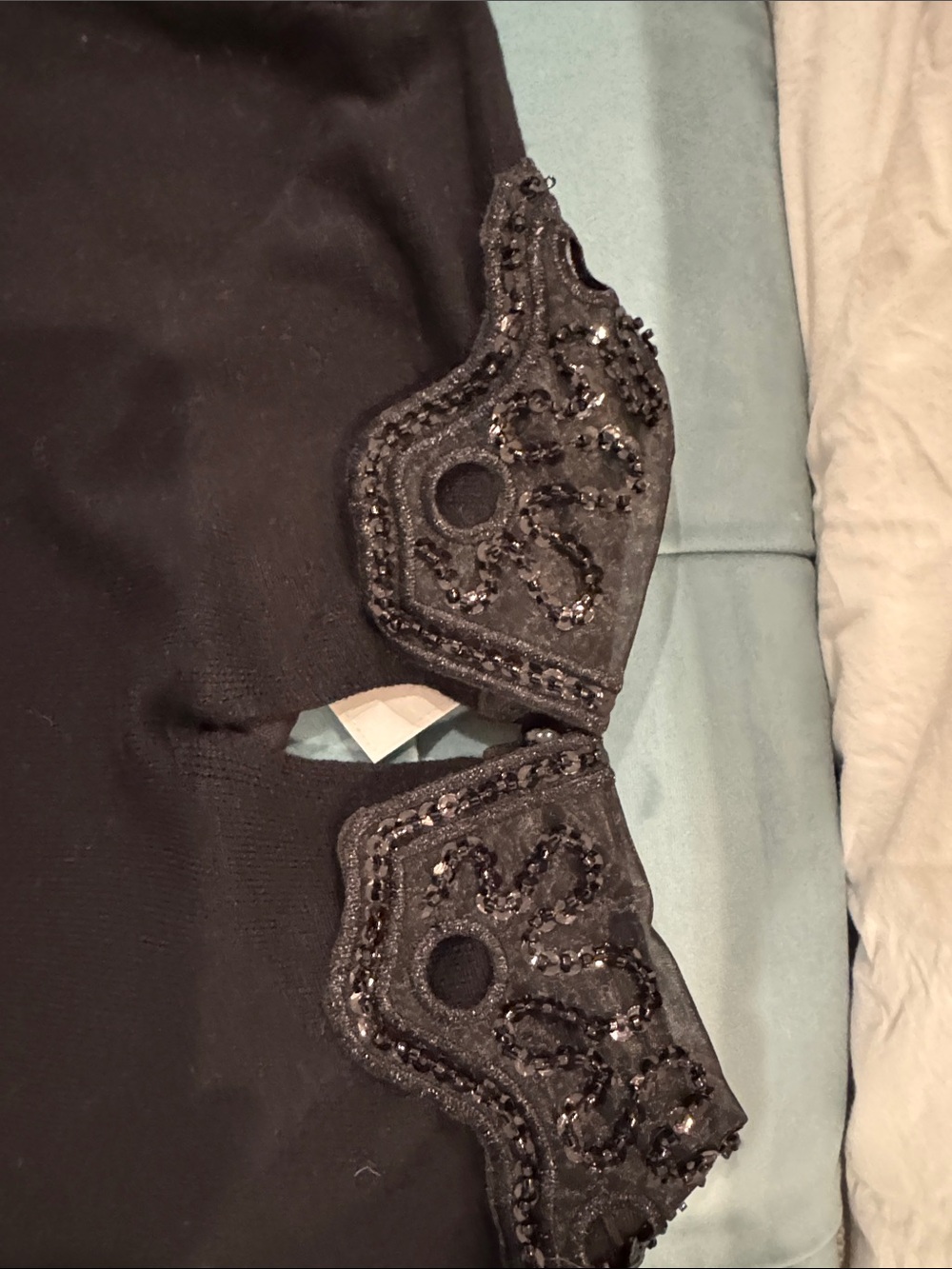Milano Black Sweater with Embellished Peter Pan Collar - Picture 3 of 4